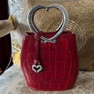 Brighton Red leather Heart Handle bag
